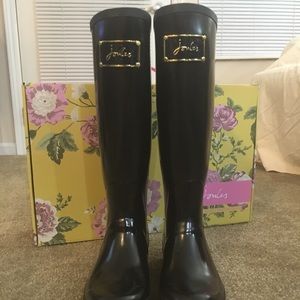 EUC Joules Women’s Wellys Rain Boots Size 8 Black